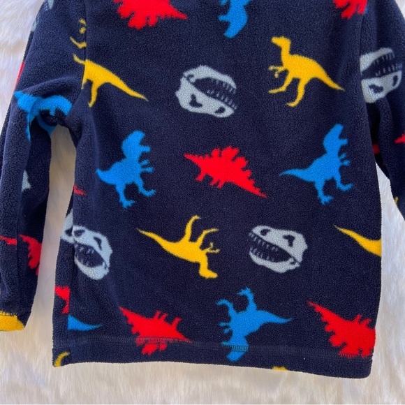 Toddler Boys Dino Glacier Fleece Half Zip Pullover - Tidal 2T - Picture 7 of 15